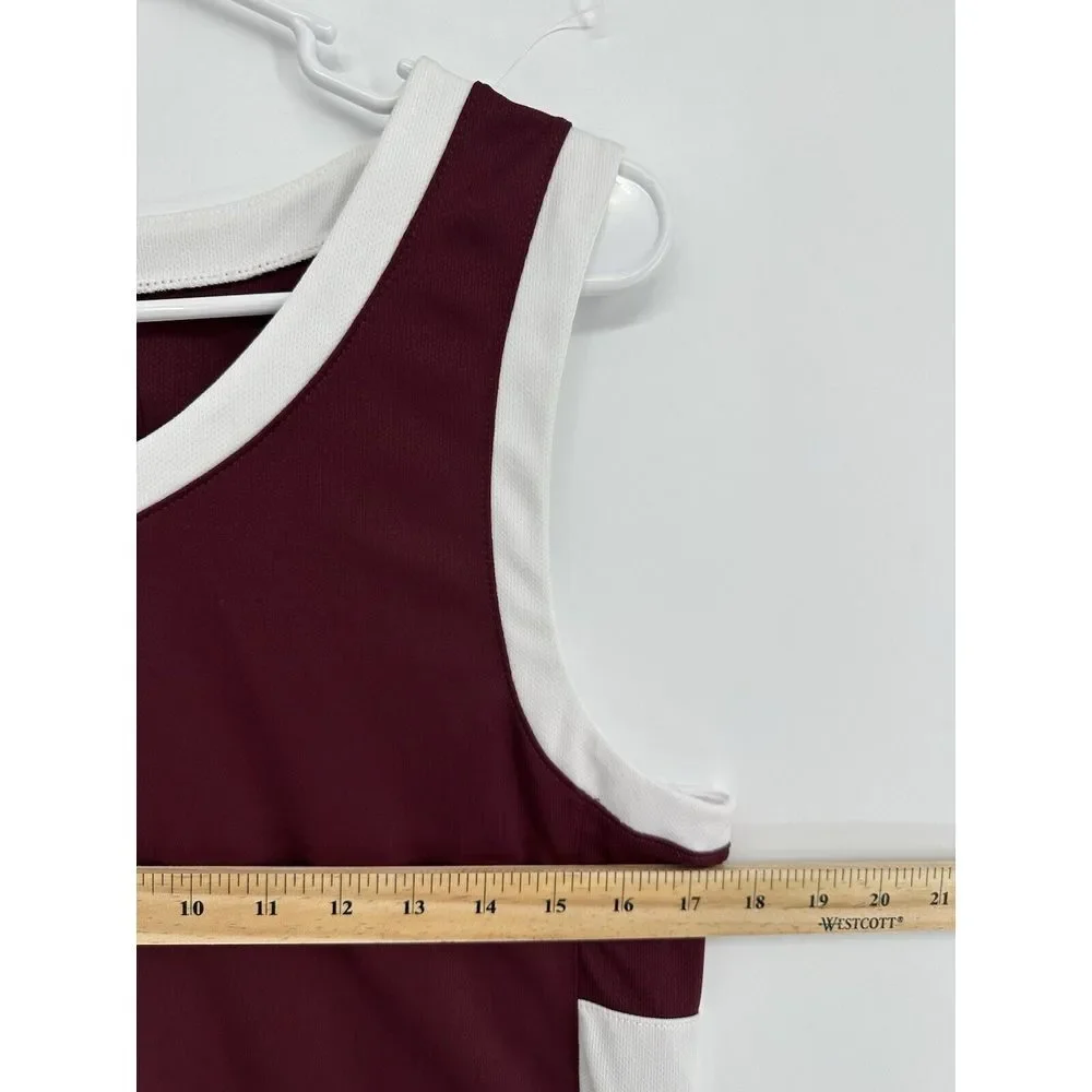 Nike Team Engineered Jersey Nike Dri Fit Size Small‎ Maroon And White Tank